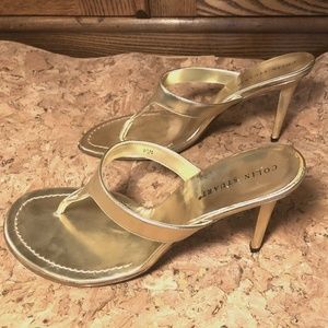 Colin Stuart gold stiletto sandal 8.5